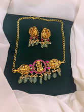 Jadau Kundan in Lord Lakshmi Necklace with Earrings - KN0086